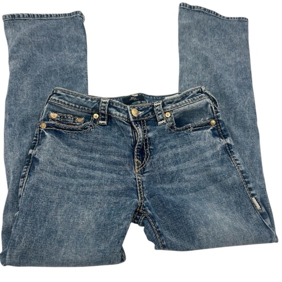 True Religion Becca Mid Rise Bootcut Cut Blue Wash Jeans Women's Size 29 - Picture 3 of 8